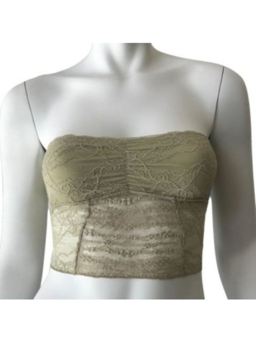 Free People Strapless Champagne Lace Bandeau